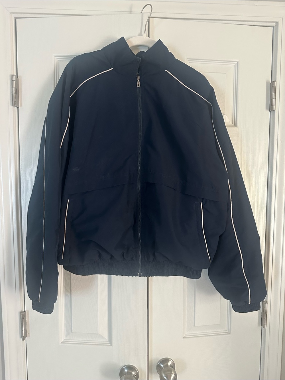 Vintage Roundtree Yorke navy Track Jacket with White Piping